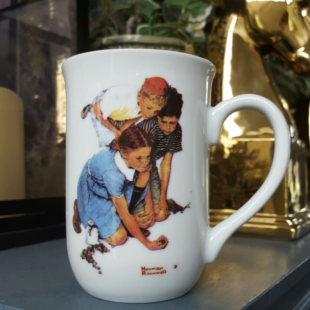 Vintage Norman Rockwell Mug "The Marbles Champion"